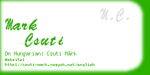 mark csuti business card